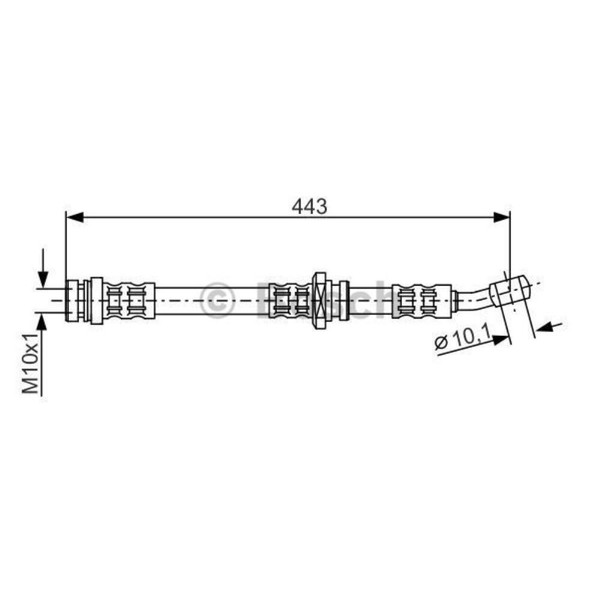 Bosch Bremsschlauch Bremsleitung Vorne FüR Opel Agila (A) Wagon R+ Ignis II-image