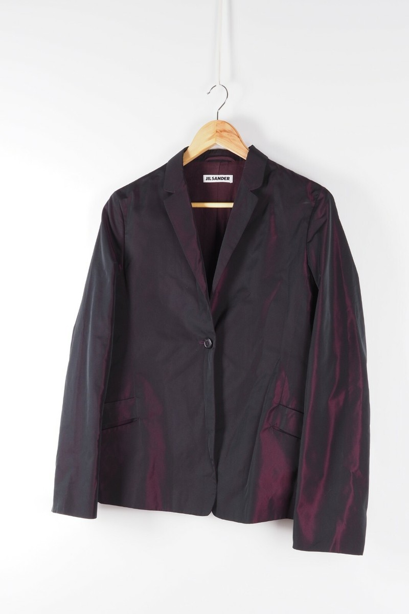 アウターその他 JIL SANDER Women Suit Jackets Jil Sander Women's Shimmer Purple Blazer Jacket 40 US8 US10