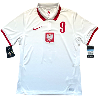 2020/21 Poland Home Jersey #9 Lewandowski Medium Nike Euro Soccer