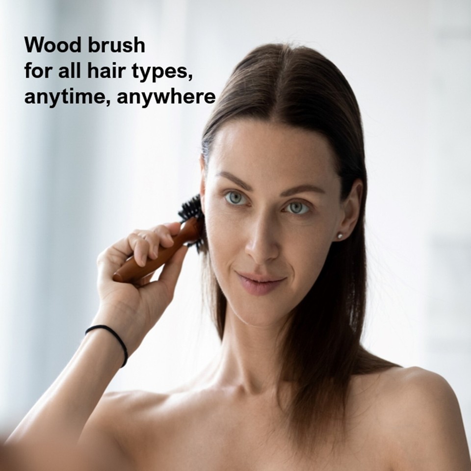 Aveda Style Round Hair Brush for Blow Dry, Curling Boar Bristle & Nylon