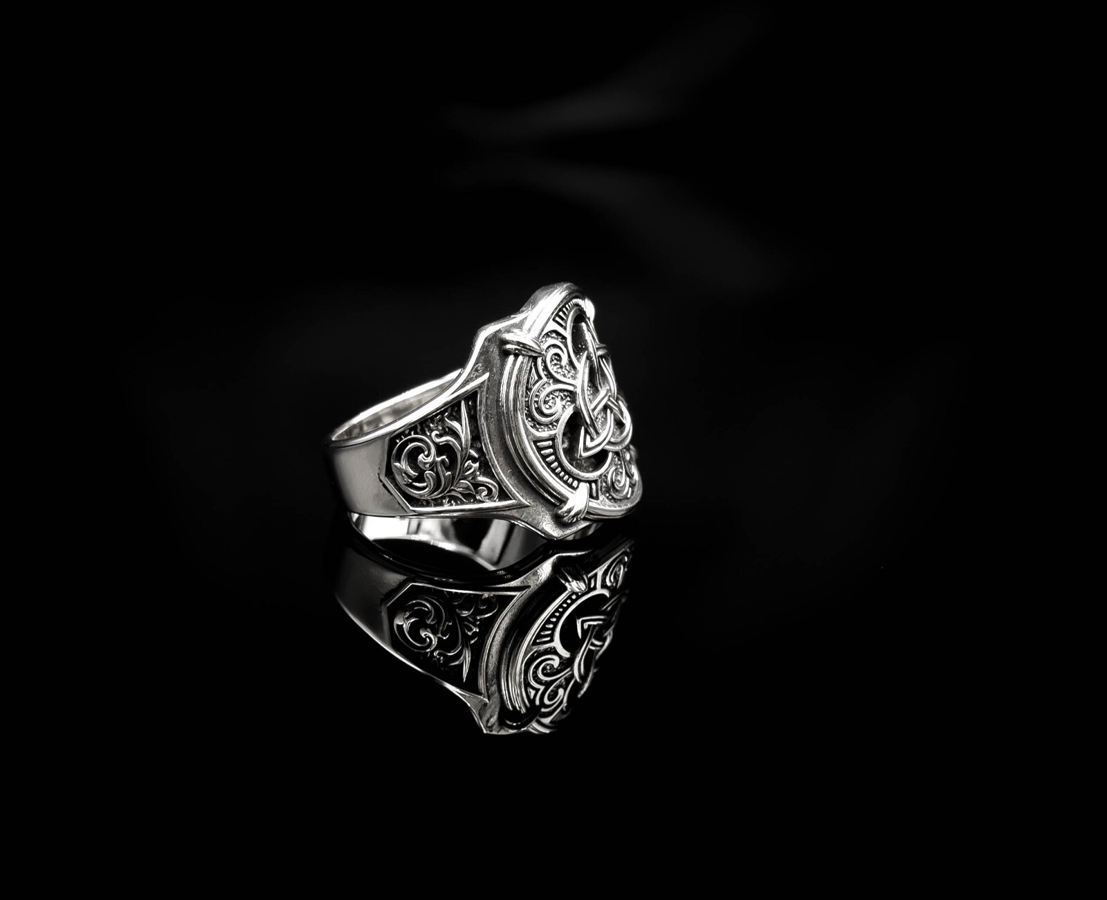 925 Sterling Silver Irish Celtic Triquetra Trinity Knot Ring | eBay