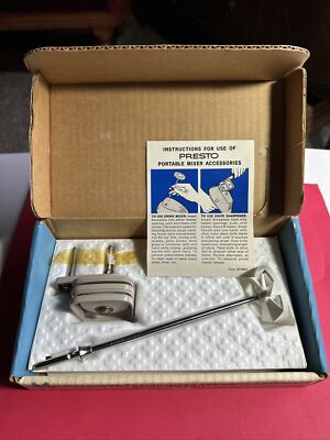 Vintage Presto Drink Mixer & Knife Sharpener Accessory Kit