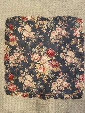 RALPH LAUREN Chadwick Ocean Wash Chambray Cotton Ruffle EURO Pillow Sham 24x24