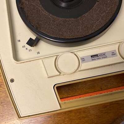 Vintage Montgomery Ward Airline Electric Portable Record Player
