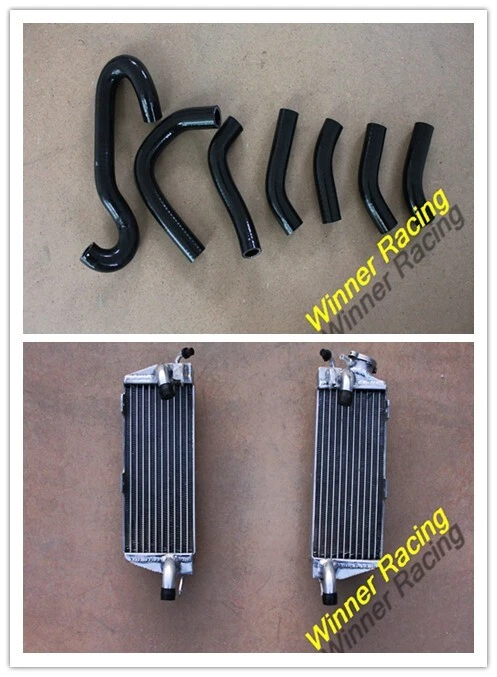 Radiador Fit HUSQVARNA WR400/XC400/CR430/WR430/XC430 1984-1988 + manguera negra Foto 2 de 4