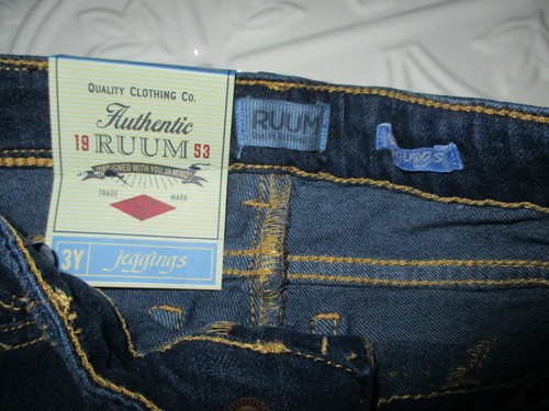 Jeans Ruum Jeggings Azul Denim Ajustable Interior Cintura Pestaña Niña Pequeña Talla 3T NW - Imagen 4 de 4