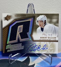 2005-06 Upper Deck SPX Hockey ROBERT NILSSON #167 ROOKIE JERSEY AUTO 0235/1499