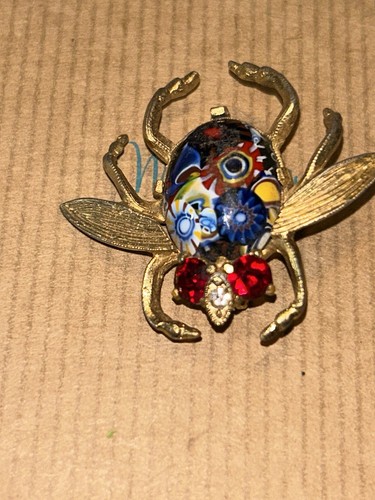 Vintage Signed Eisenberg Bug Brooch