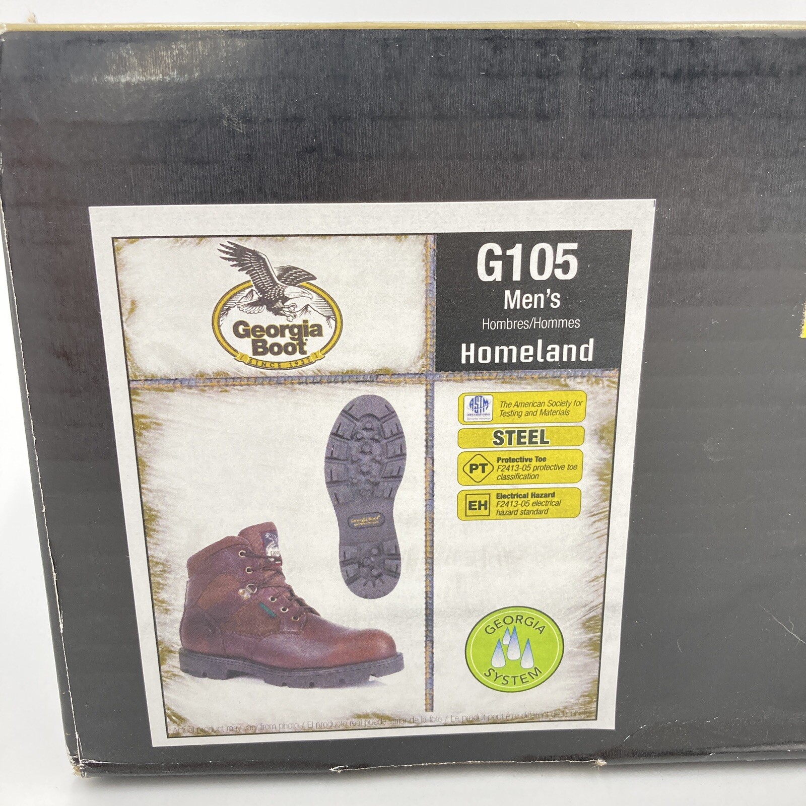 Georgia Boots Mens 10.5 Homeland Steel 