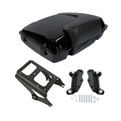 5.5'' Razor Trunk Pad 2-Up Mount Rack Docking Fit For Harley Touring 2009-2013
