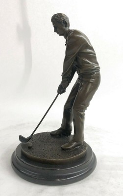Bobby Jones Golfer Golf Club Collector Sports Memorabilia Bronze Marble Statue