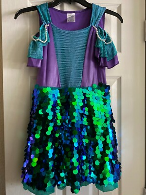 Girl's Mermaid Dress Costume Dress-Up Play Party Halloween M 10-12 NO  HEADBAND* | eBay