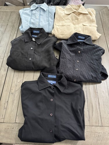 Lot of 5 Faconnable Button Down Womens Shirts Size XS
