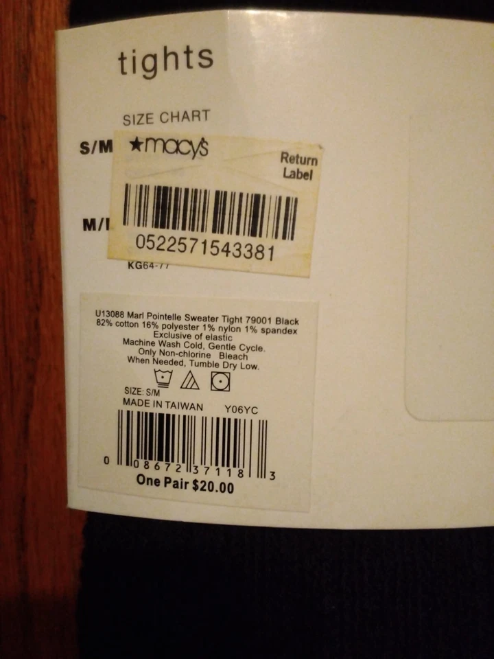 NUEVO Para Mujer HUE Negro Suéter Medias Talla S/M Nuevo con Etiquetas Suave Calentador de Piernas Calcetines Adelgazantes Foto 4 de 4