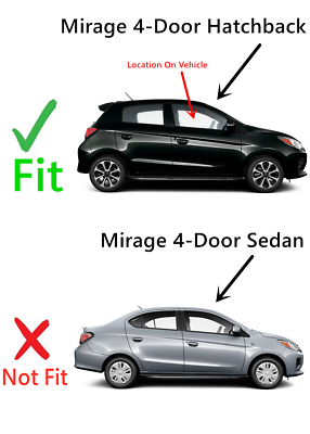 Fits 14-24 Mitsubishi Mirage Hatchback Passenger Side Front Door