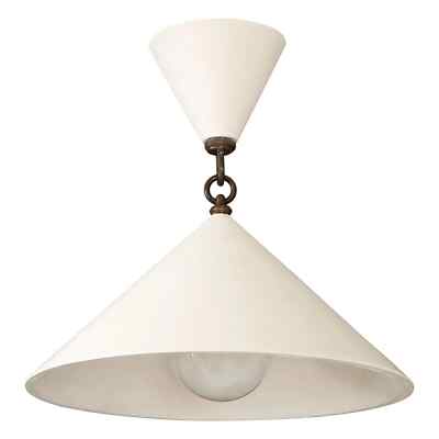 Custom Plaster Lev Chandelier, Modern Brass Light Fixture