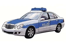 6 Police Car Blue White Black 2" X 1" Overglaze Waterslide Ceramic Decals