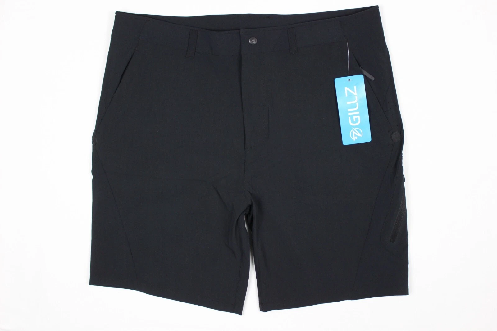 Gillz Men's Extreme Bonded Shorts Size XL x 8.5" Inseam Black Abyss Stretch