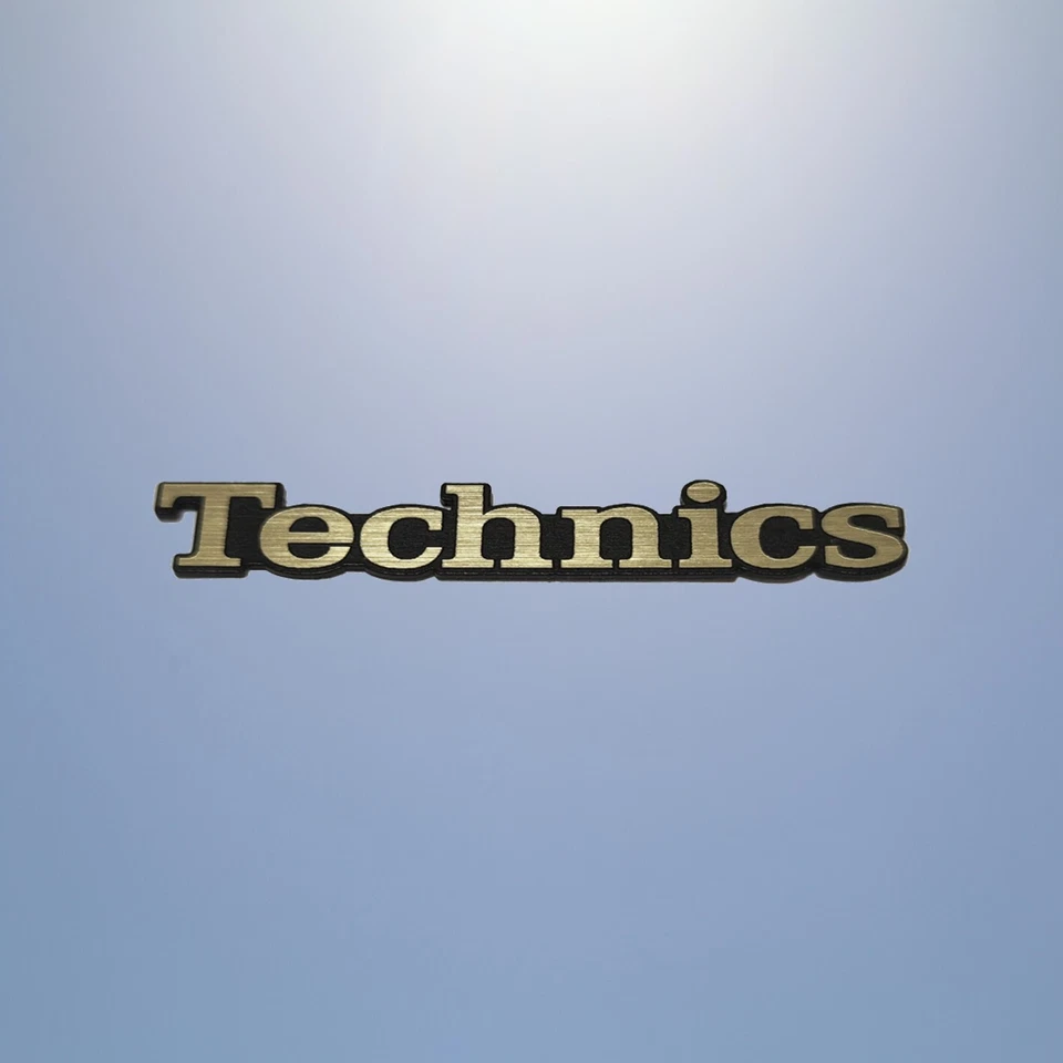 TECHNICS 60x10mm Badge Emblem Logo Aufkleber Sticker Plate Brushed Aufkleber 1210