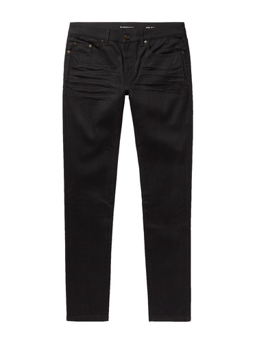 Saint Laurent Paris D01 Skinny Jeans Black Low Rise Men's Size