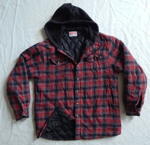quilted hooded flannel jacket