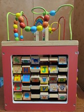 my busy world wooden activity cube