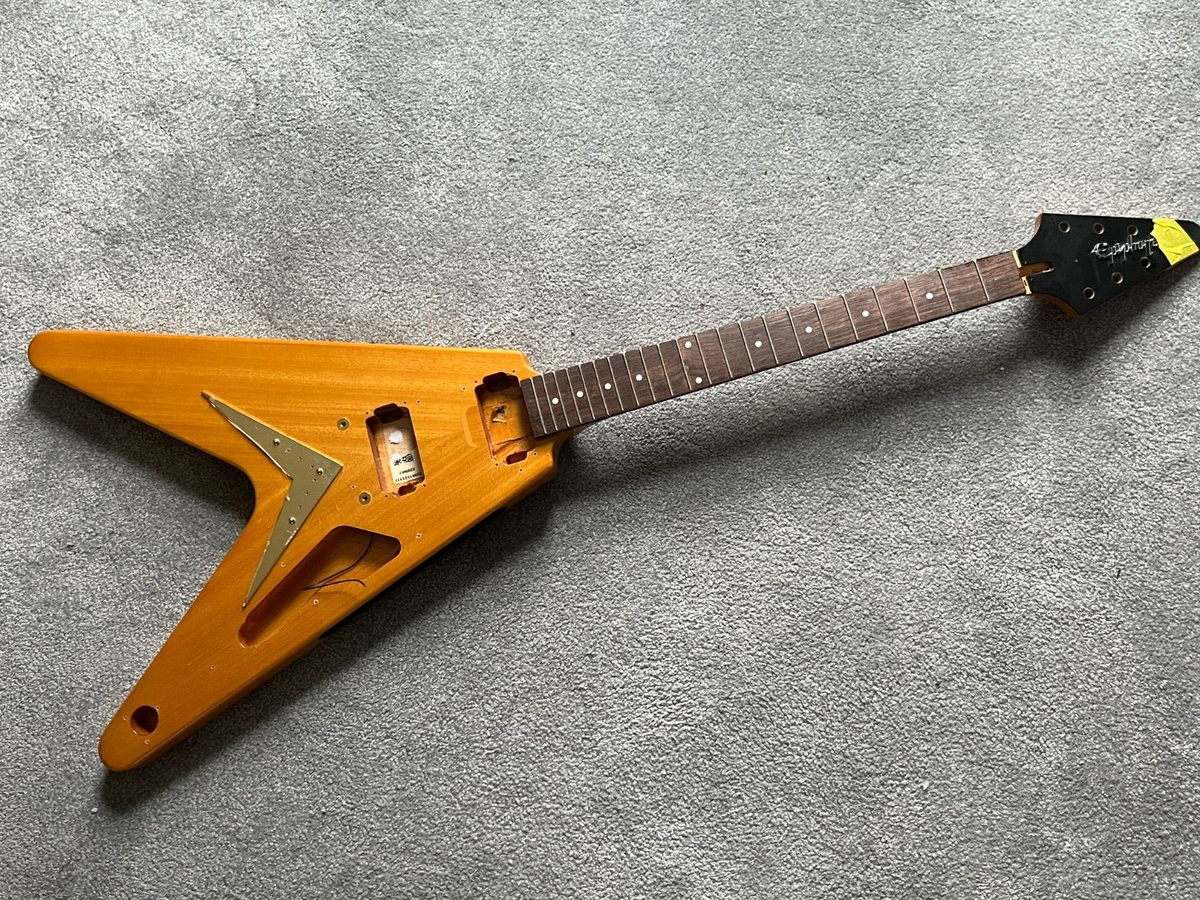 Epiphone Korina Flying V 1958 guitar natural READ Epiphone Korina Flying V 1958 guitar natural READ