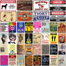 Retro Metal Tin Signs Plaques Wall Plates Garage Club Pub Bar Customize Decor