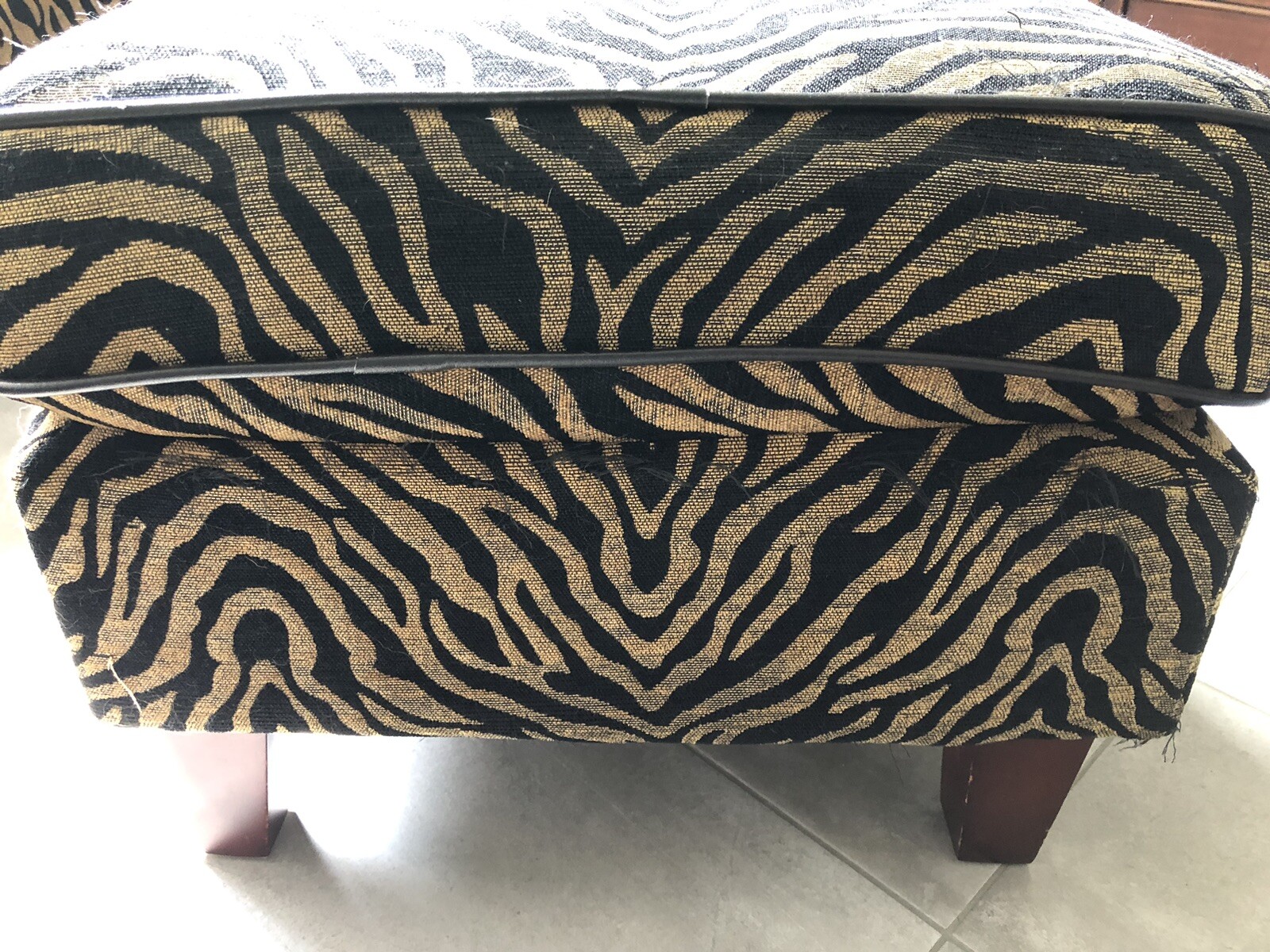 Armchairs With Footrests Animal Print Used eBay