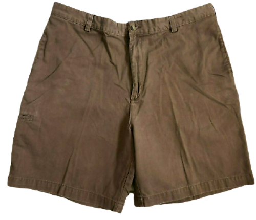 Saddlebred Brown Shorts Size 38 Cotton Flat Front Men's