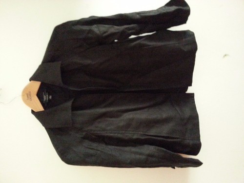 Womens Talbots Irish Linen Jacket Size P Black - Picture 1 of 5