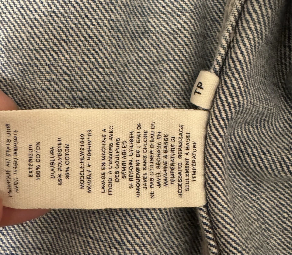 Jaqueta jeans Helmut Lang vintage azul patchwork - Imagem 4 de 4