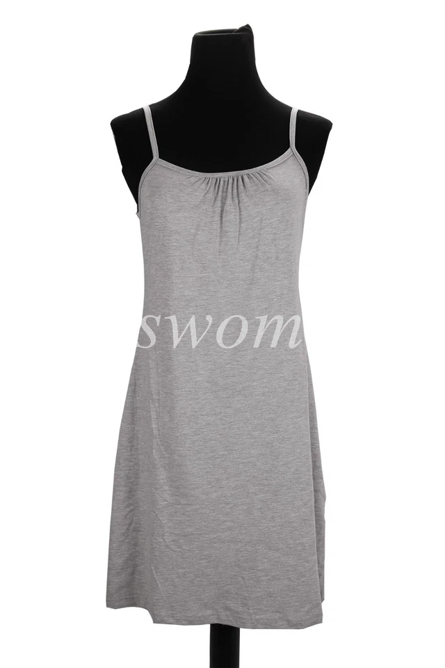 Enagua de algodón con tirantes de espagueti y calzoncillos completos para mujer Foto 3 de 4