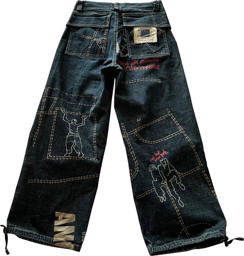 Exceptionnel pantalon large en jean streetwear Marithé et François Girbaud - Imagen 10 de 17