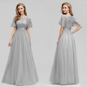 short grey bridesmaid dresses