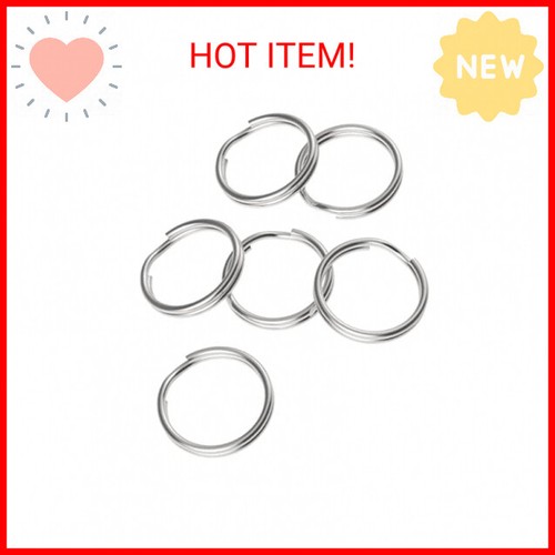 Mini 100 Key Rings Pawfly 100 Pack 1/2 Inch Split Key Rings Mini Jump Rings Dog Tag Rings ...