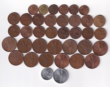 Turkey 1, 5 & 10 Kurus 37 coins 1958-1975 all different & listed #7