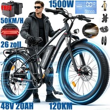 26 Zoll Herren E-Mountainbike 1500W 48V 20Ah Elektrofahrrad 50KM/H 120KM E-Bike