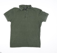 Crosshatch Men's Green Regular Fit Cotton Polo Shirt L
