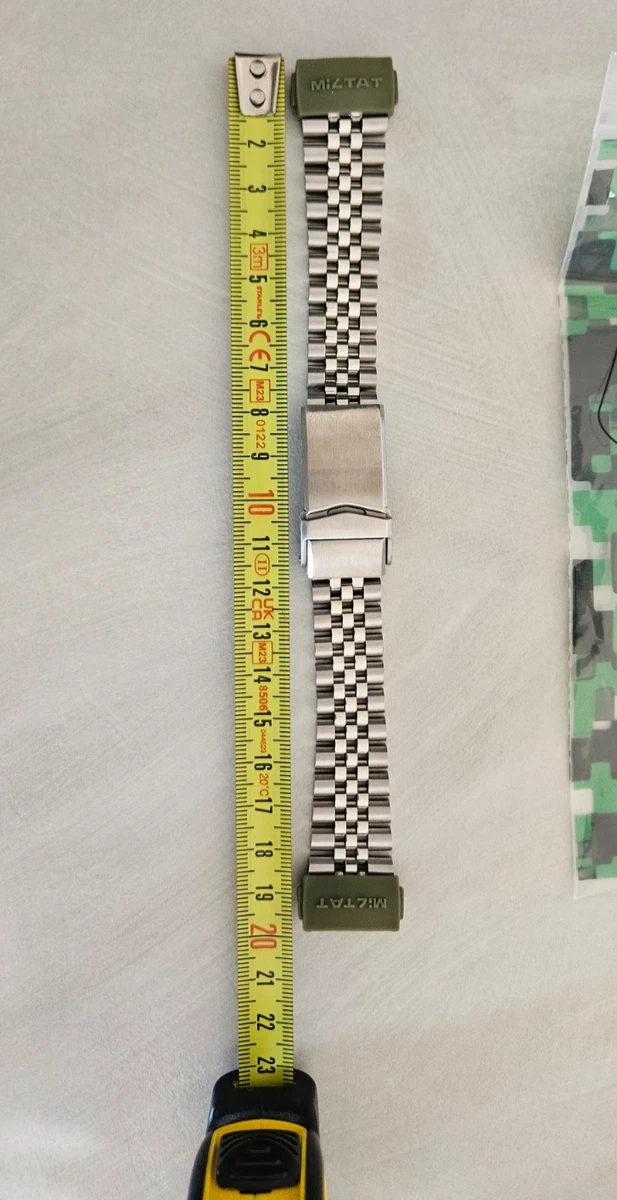 WatchGecko Cinturino classico per orologio, in maglia lucida, satinata