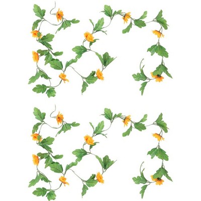  2 Pcs Blumengirlandendekoration Wall Decor Künstliche Blumenreben