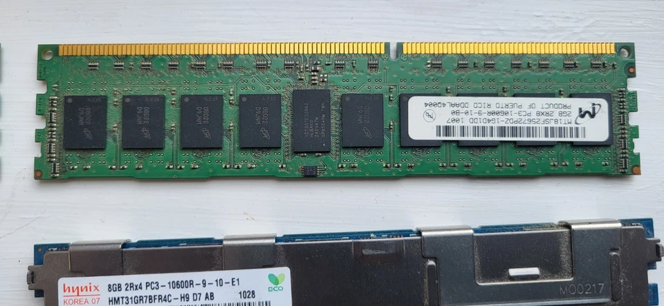 4x hynix ram 8GB  2Rx4 PC3-10600R-09-10-E1-P1 RAM Memory DIMM  2x hp ram 2gb 2rx - Image 3 of 4