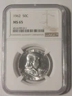 1962 Franklin Half Dollar NGC Graded MS65
