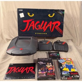 Atari Jaguar Video Game Console System, Box, Manual, Games, Controllers