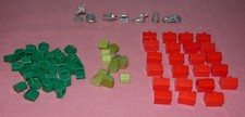 Vintage 1961 Monopoly Replacement Pieces Tokens Houses Hotels Lot