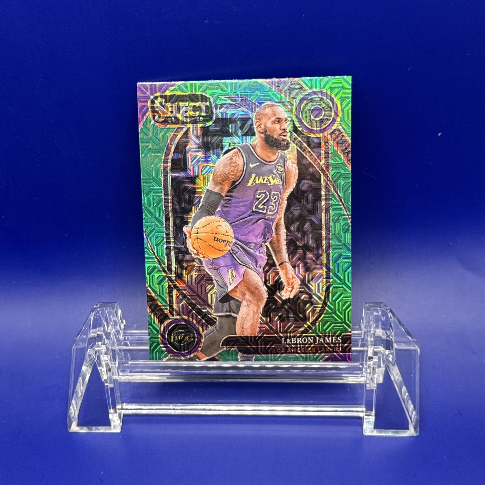 2024-25 Panini Select Lebron James #241 Courtside Green Mojo Prizm