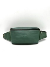 Vintage Longchamp Green Pebbled Leather Belt ...