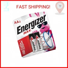 Energizer MAX Alkaline Batteries, 2 Batteries/Pack 2 Batteries/AA Battery ,Multi