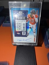2020 Panini Optic Contenders K.J. Hamler Rookie Ticket Auto Blue /99 Prizm #199