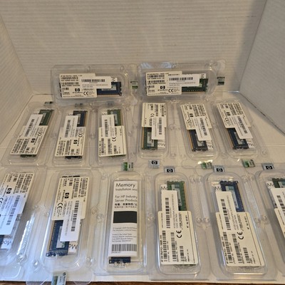 14 Used Mixed Lot HP 2GB 500656-b21 DDR-400MHz Dual Rank Memory Module See Pics